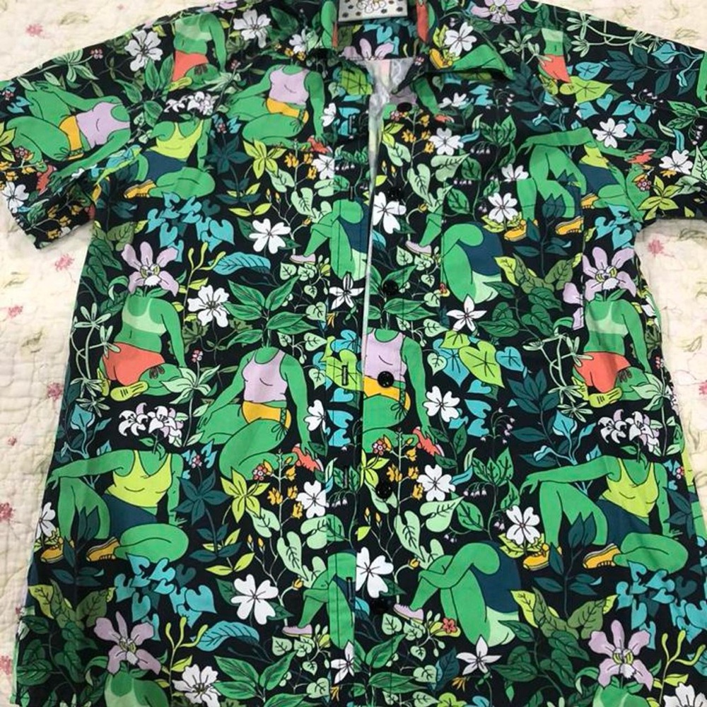 Big Bud Press xLisa Hanawalt collab button down.size XS.